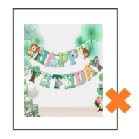 Papieren slinger Happy Birthday Little Jungle